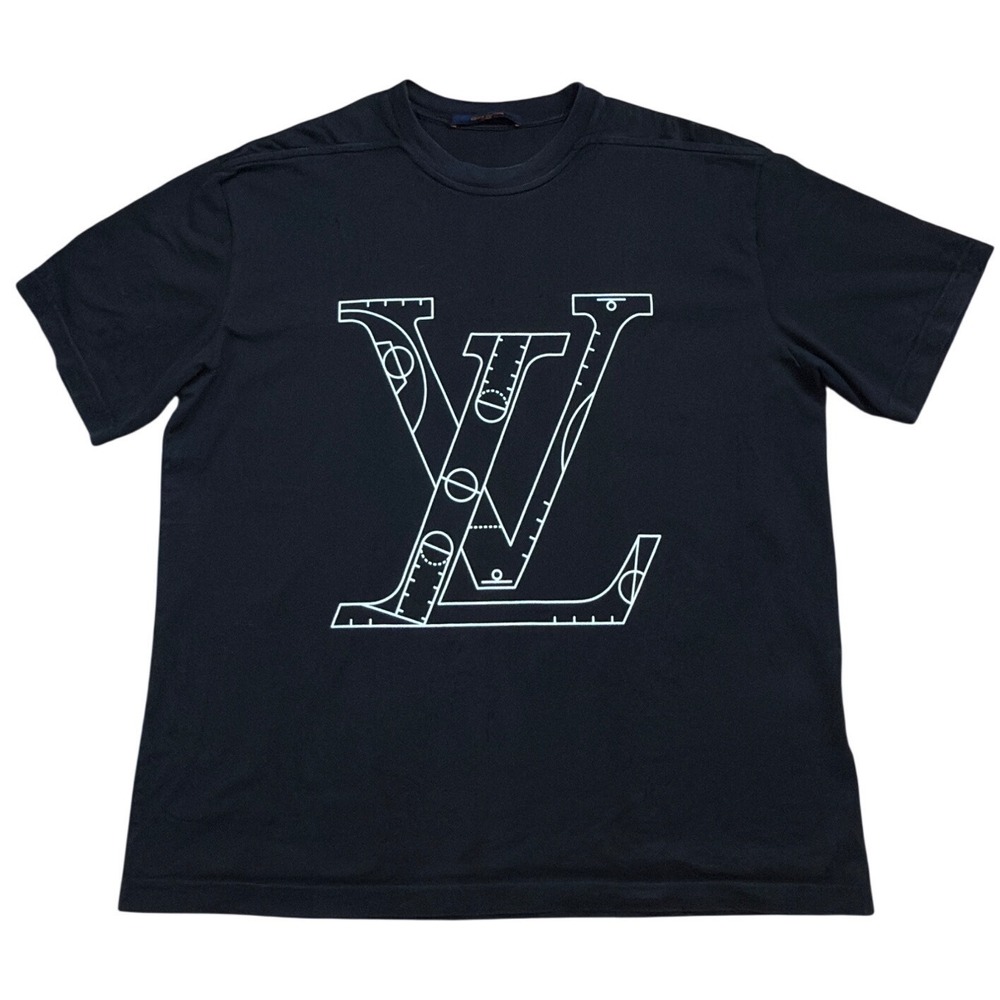 Louis Vuitton x NBA Logo Graphic T-Shirt Black Virgil Abloh RM212M L